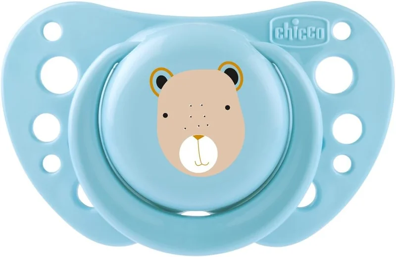شيكو Chicco PhysioForma Air Silicone Soother 2-6m (2 pcs), Blue (Bear-Growl)